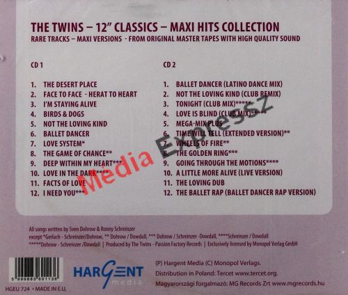 The Twins 12" Classics - The Original Maxi Hits 2 CD 