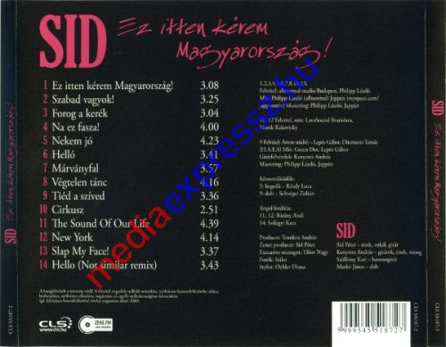 Sid - Ez Itten Kérem Magyarország! CD