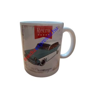 Retro autós (kék Wartburg) bögre