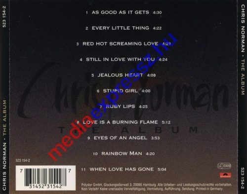 Chris Norman ‎– The Album **** Használt újszerű 