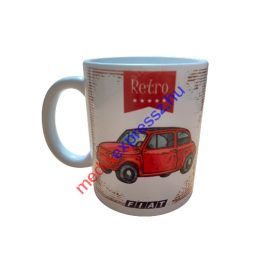 Retro autós ("kopott" Fiat) bögre
