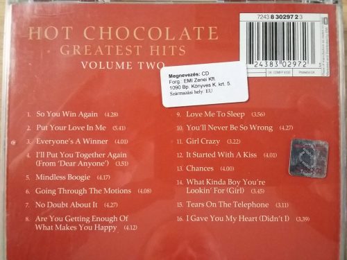 Hot Chocolate - Greatest Hits Vol. 2.  ****